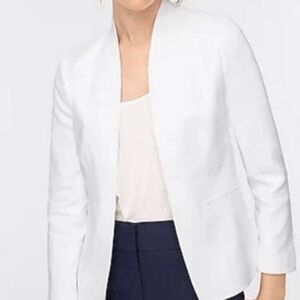 J. Crew White Linen Going Out Women's Blazer
